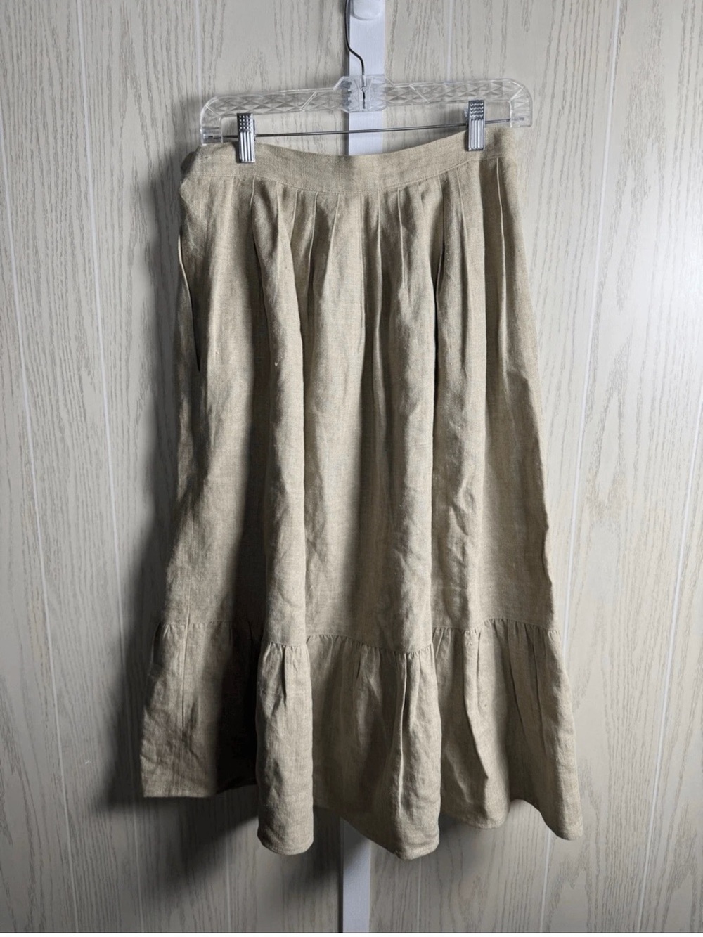 Ralph Lauren Country 100% linen tiered midi skirt - Picture 7 of 10
